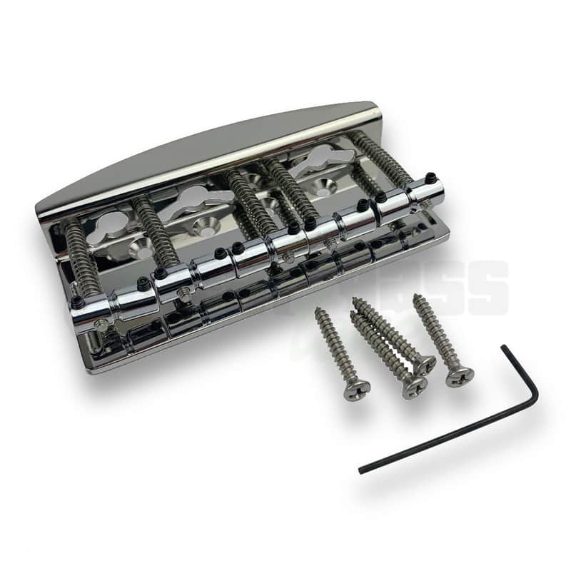 Hipshot Vintage Bass Bridge - 5 String / Polished Stainless Steel / .708 (18mm) image 1
