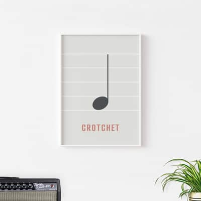 Crotchet Note Print - Music Theory Poster, Quarter Note, Piano Note Print, A4 Size image 4
