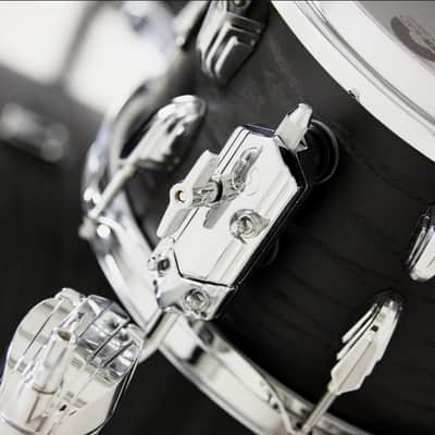 British Drum Company Raven 12x8 / 16x15 / 22x14" 3pc Birch / Ash Shell Pack, Black Ash Satin, B-Stock image 7