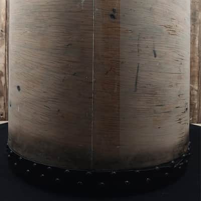 1931 Leedy 16"x16" Maple Floor Tom Shell w/ Hoop + Tacked Calf Heads image 3