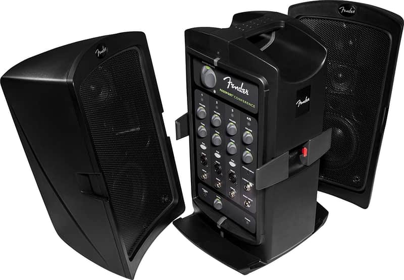 Fender PASSPORT CONFERENCE SERIES 2 Portable Powered PA System (Black) - 120V image 1