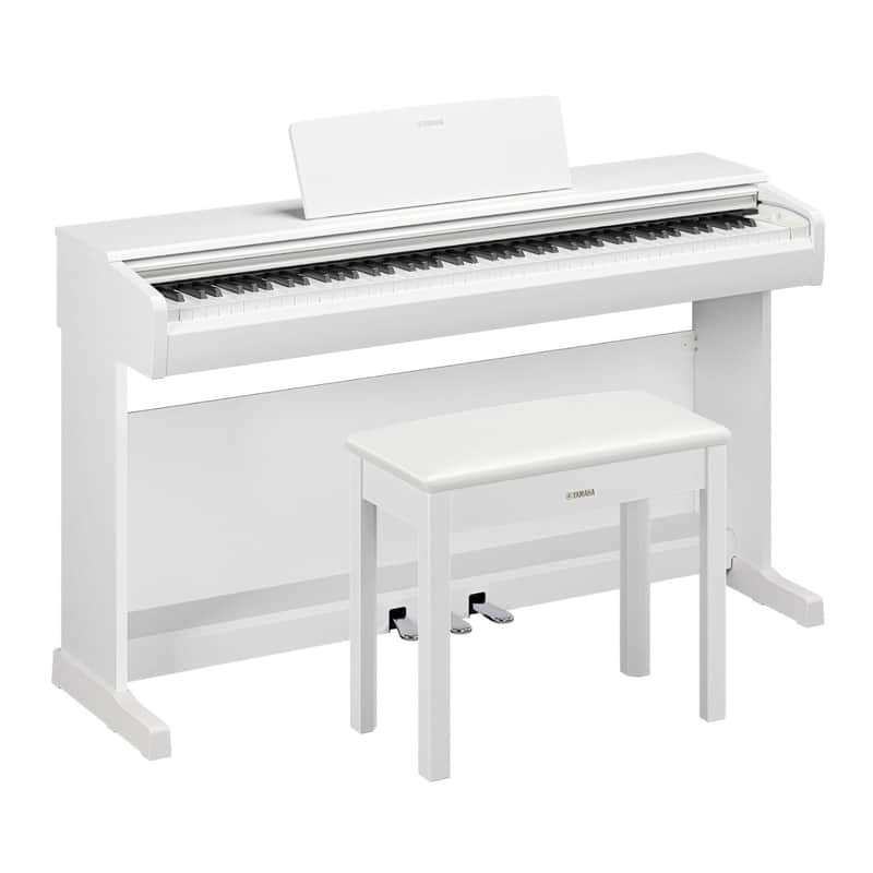 Yamaha Arius YDP-146 88 Key Weighted Digital Home Piano with Bench (White) image 1