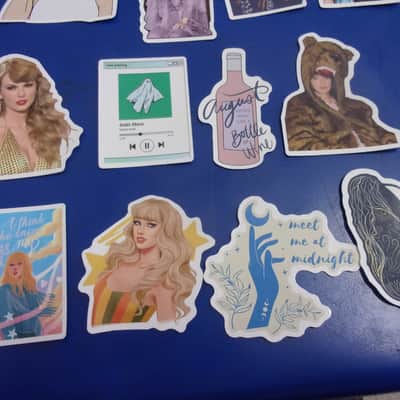 Huge Lot #2 of 51 Gloss mini Taylor Swift die cut Decals / Stickers scrap book computer, phone, guitar case candy etc image 5