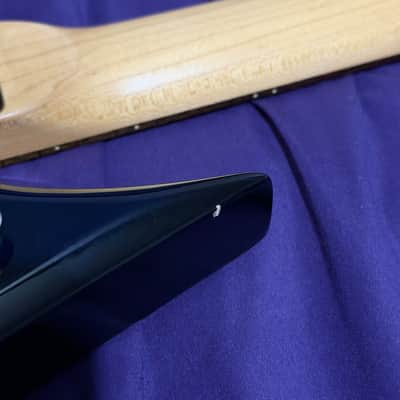 B.C. Rich Platinum Series Warlock 1998 – Transparent Blue (Widow Headstock) – Professionally Set Up – RoadRunner Premium Gig Bag Included image 8