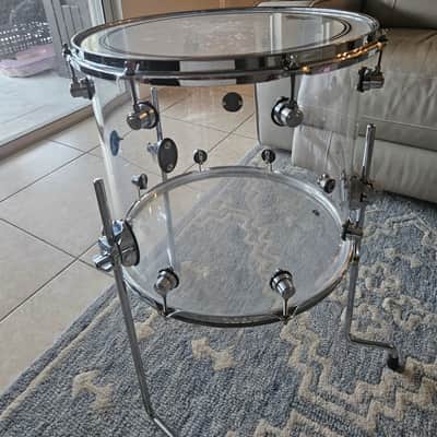 DW Design Series Acrylic 14x16" Floor Tom 2015 - Present - Clear Acrylic image 3