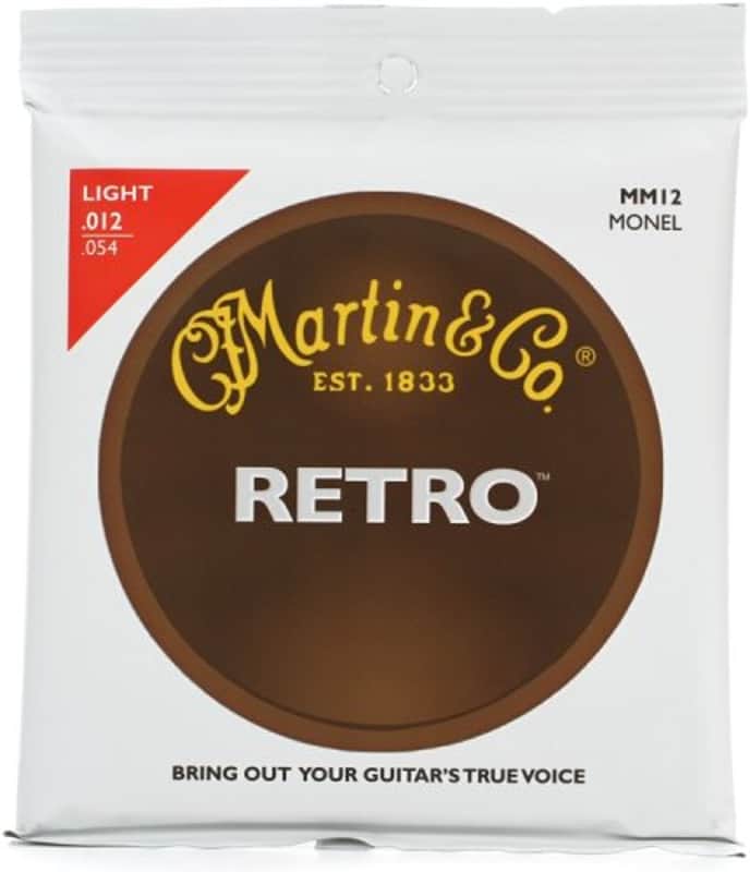 Martin MM12 Monel Retro Light Acoustic Guitar Strings, .012/.054 image 1