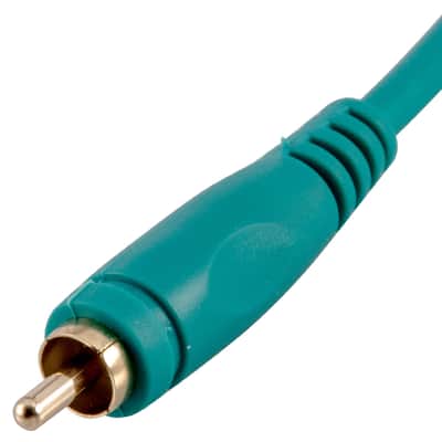 25 Foot Green RCA Male to RCA Female Audio Extension Cable AV RCA Extender Cord image 3
