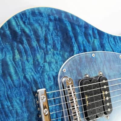Ernie Ball Music Man Steve Morse SM-Y2D - Diablo Blue - Quilt - H00559 image 10