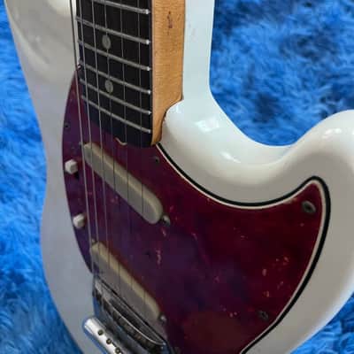 1966 Fender Mustang Electric Guitar All Original - Olympic White image 15