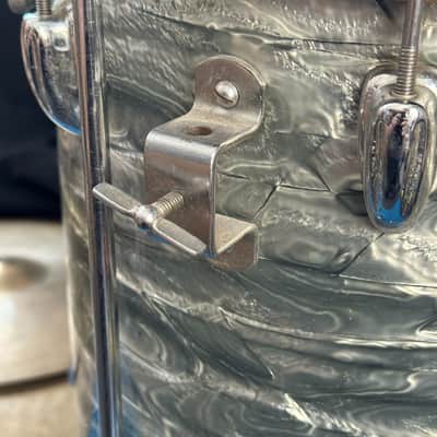 USED Slingerland 14x14 Floor Tom, Light Blue Pearl, 1963 image 7