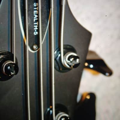 🔥 Schecter Stiletto Stealth-5 Active 5-String Bass 2010s - Satin Black 🔥 image 7