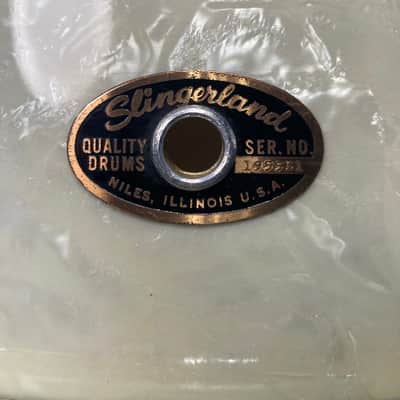 Slingerland - 1960s 5x14" White Marine Snare Drum. #140 , 8-Lug 3-Ply image 2