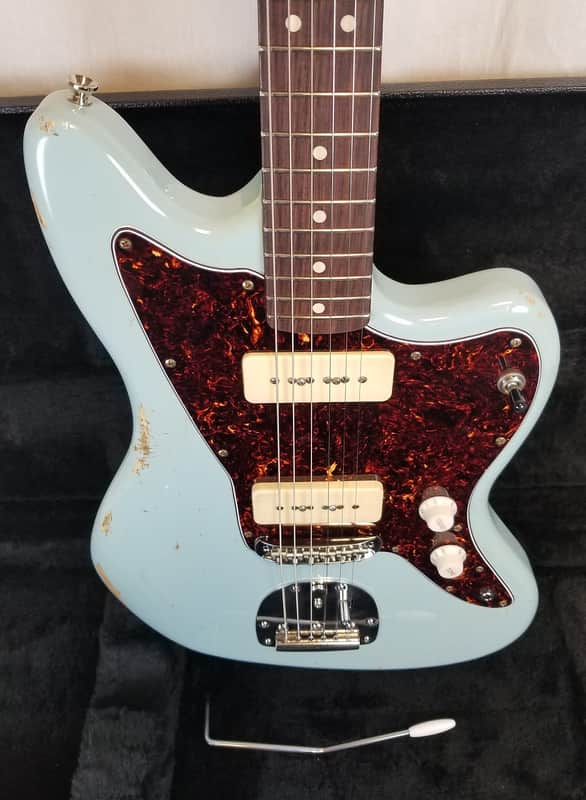 LsL Instruments Placerita, JM Style w/Tremolo, Swamp Ash Body, Rosewood FB, Sonic Blue, w/HSC image 1