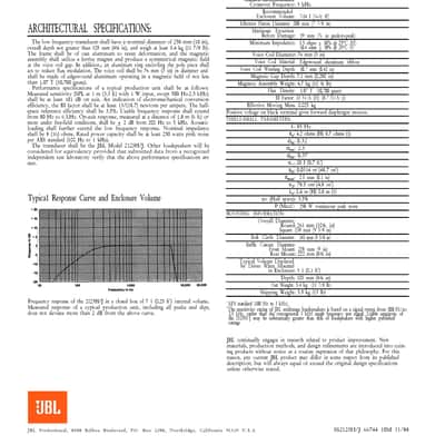 Legendary JBL Model 2123-H , 10'', 8 ohms, vintage Studio Monitor Speakers image 10