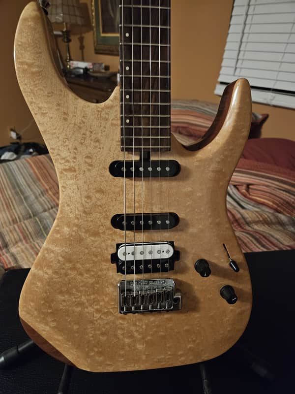 U.S. Masters Guitar Works Custom Built Vector ( Super Strat ) 2000s Cream Cloud Burst image 1