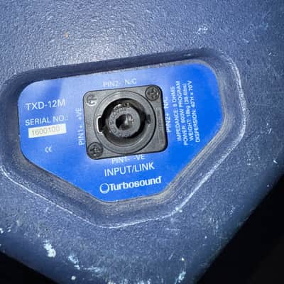 Turbosound Pair of txd 12m 600 watt passive 2 way monitors - Blue image 8