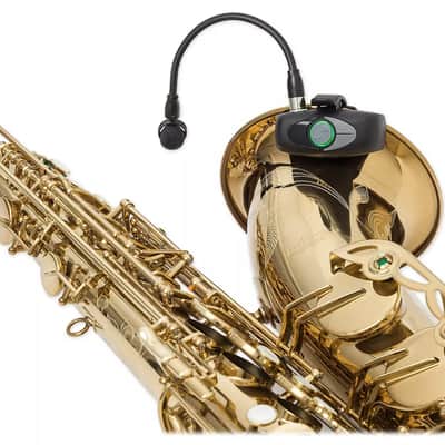 Samson AWX Wireless Horn Microphone System – Wind Instrument Mic + Studio Headphones + Adjustable Drum Throne image 2