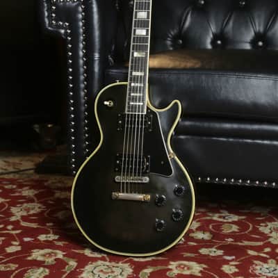 Rare 1970s Aria Pro II Les Paul Custom, Made in Japan - Transparent Black image 1