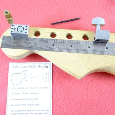 G-Tech Guitar Works Tuner Drilling Jig - Single/Two Pin - Fender Schaller Squier - Locking image 7