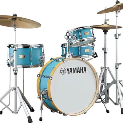 Yamaha SBP0F4H Stage Custom Hip 4-Piece Acoustic Drum Shell Pack, Matte Surf Green image 2