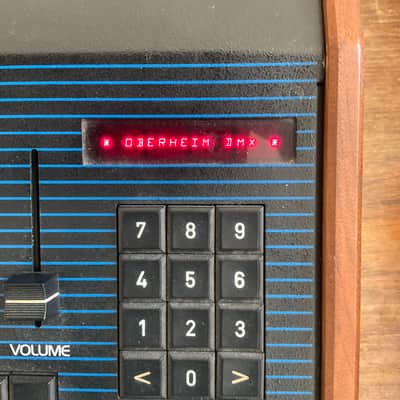 Oberheim DMX 8-Voice Drum Machine 1981 - Blue with Wood Sides image 13