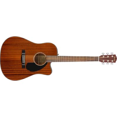 Fender CD-60SCE Dreadnought Acoustic Guitar - Walnut Fingerboard, Mahogany image 4