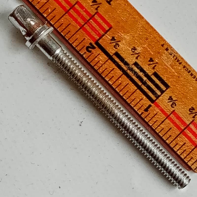 Rogers 1+2.5"T-Rod Snare/Floor Tom Drum Chrome60s Powertone Tension-Lug-Screw*VG image 1