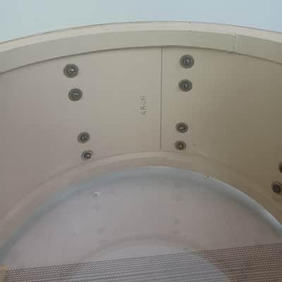 Leedy 8x14"June48 WMP 3Ply Maple/Chrome-Brass Broadway Snare Drum White Marine P image 15