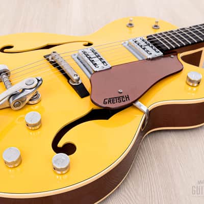 2004 Gretsch G6118T-120 Anniversary Bamboo Yellow w/ TV Jones Classic FilterTron, Bigsby & Case image 7