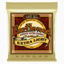 Earthwood Ex-Light 80/20 Bronze Acoustic Guitar String Set 10-50 Gauge 80%-Cu+20%-Zn Wnd-Wire Wrap Over Brass-Plated Hi-C Steel Hex-Core