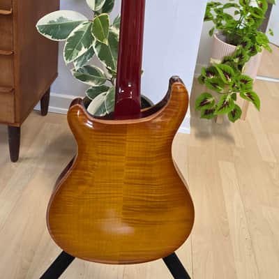 1999 PRS McCarty Hollowbody II 10 Top Moon Inlay Amber Vintage Sunburst Hollow Body Archtop AAA Figured Flame Curly Maple Ten Top Wide Fat 90s 1990's Electric Guitar Custom Inlays image 18