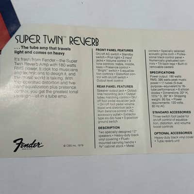 Original Fender Catalog advertisements 1980s image 2