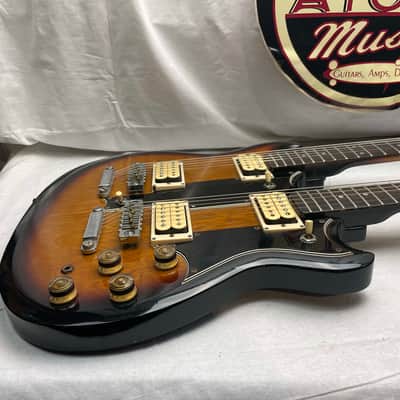 Ibanez Studio Series ST1200 Studio Twin 6/12 Double Neck doubleneck Guitar with Case MIJ Made In Japan 1978 - Brown Sunburst image 7