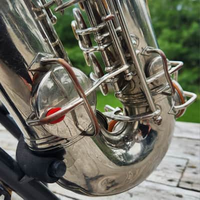 C.G. Conn Ltd. New Wonder Series II / Chu Berry Nickel Plated (L) Alto Saxophone 1926-27 Elkhart USA image 6