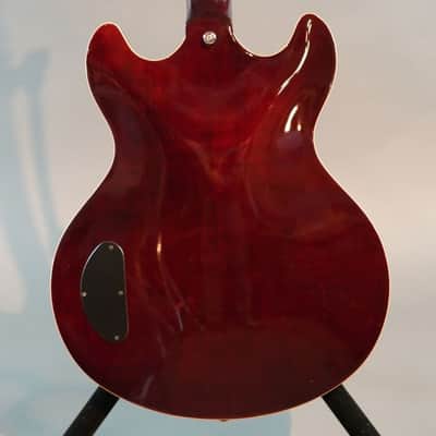 D'Angelico Premier DC Semi-Hollow No F Holes Wine Red w/Case - Used image 3