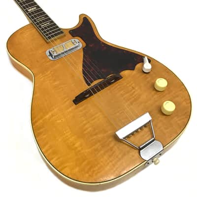 Vintage 1960 Harmony H-48 Flamed Blonde Mercury Stratotone image 5