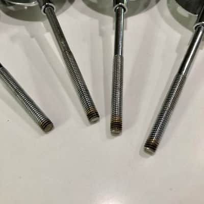 [Set of 4] Unknown Vintage Bass Drum Tension Rods and Claws, MIJ? image 7