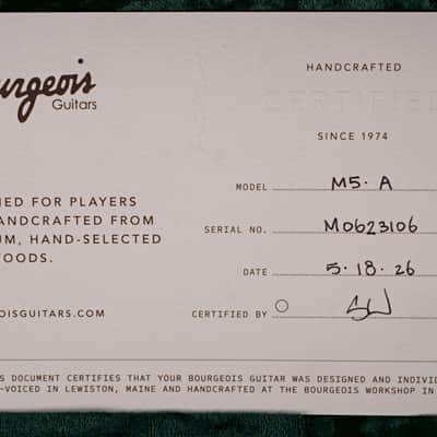 Bourgeois M5-A Mandolin #M0623106 image 3