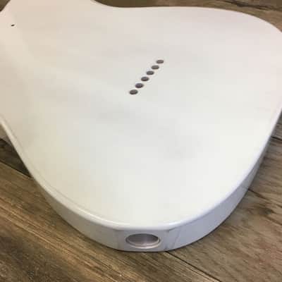 FRANCHIN Mars guitar body White Black Ink Handmade Indie Drawing Relic Aged Alder T-Style Made in Italy - Stock piece #11751221 image 15