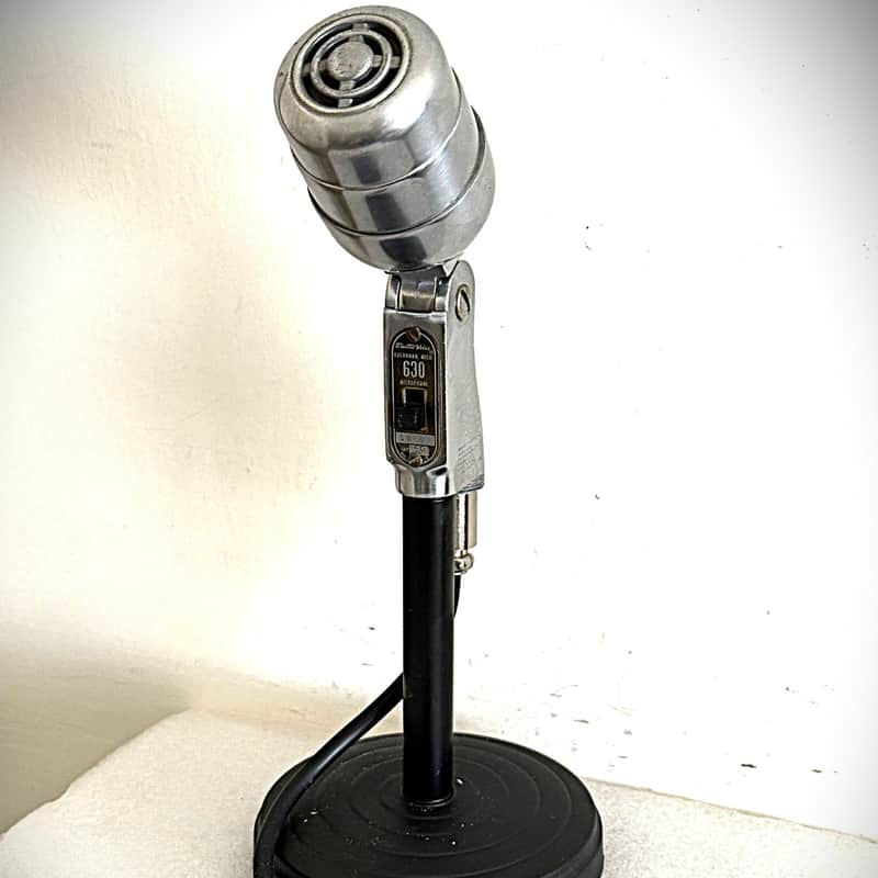 Vintage 1960’s Electro Voice 630 Dynamic Microphone w/stand & cable-works! Hear image 1
