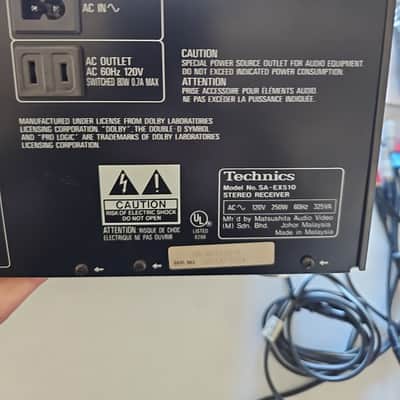Technics SA-EX510 100W Stereo Receiver w/ Remote, Manual, Antenna + RCA | TESTED image 13