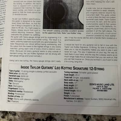 Taylor Price List & Catalog 1993 Dan Crary Koa 900 800 700 600 500 image 16