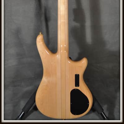 Alembic Custom left handed 4-string bass 1993 Natural Quilted Maple, mint condition image 5