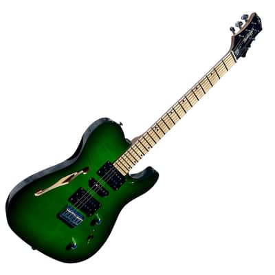 BootLegger Guitar Rye Memphis 2023 - HSH - Coil Split - Green Burst - Case - Tele Style image 5