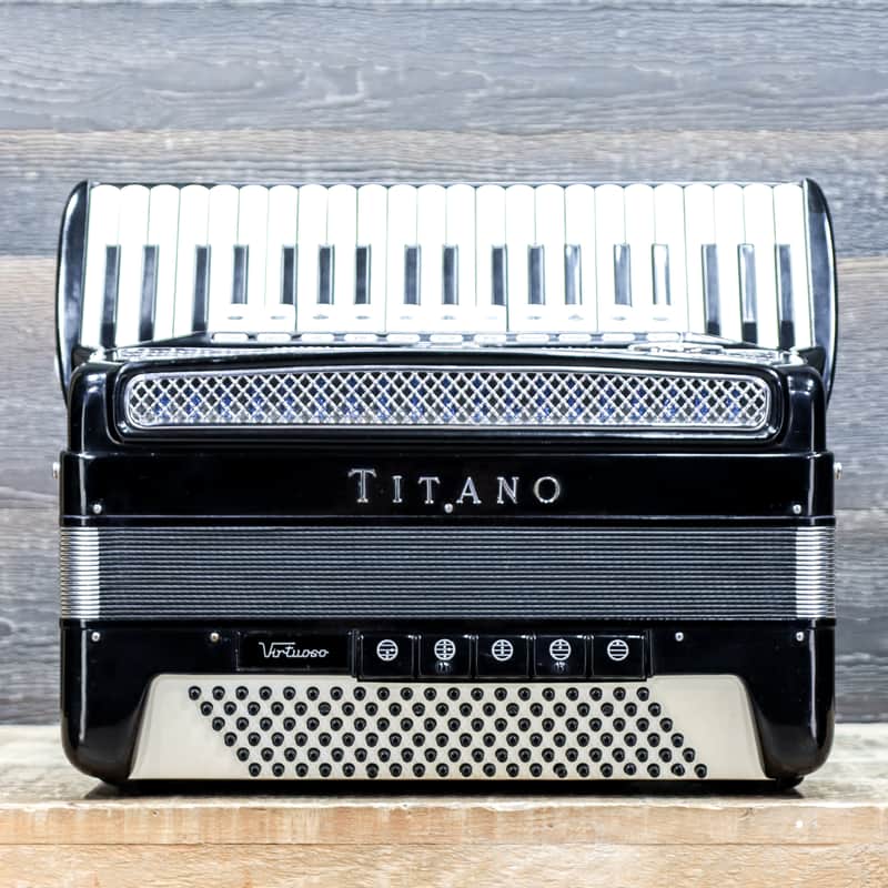 Titano Model Virtuoso 120-Bass 41-Key 11-Treble Switch Piano Accordion w/Case image 1