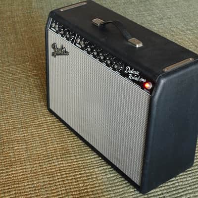 Fender 65 Reissue Deluxe Reverb Black Face 1999 - Black image 3