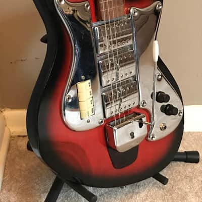 Vintage Sixties Teisco Triple Humbucker Electric Guitar in Excellent Condition image 1
