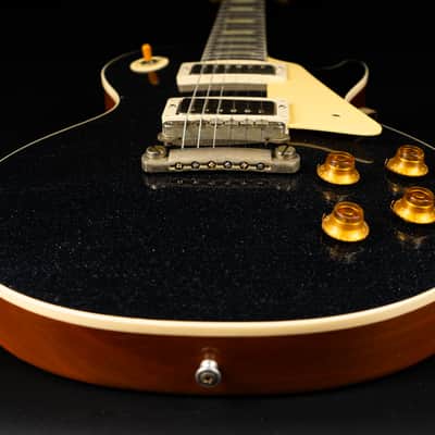 Gibson 1957 Les Paul Standard Murphy Lab Light Aged - Black Sparkle Top / Natural Back image 12