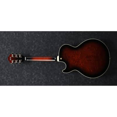 Ibanez AG95QADBS AG Artcore Expressionist Guitar - Dark Brown Sunburst image 5