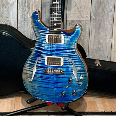 PRS Hollowbody II Piezo  Electric Guitar, Faded Blue Jean, Insane Flame, Help Support Small Business & Buy It Here ! image 16